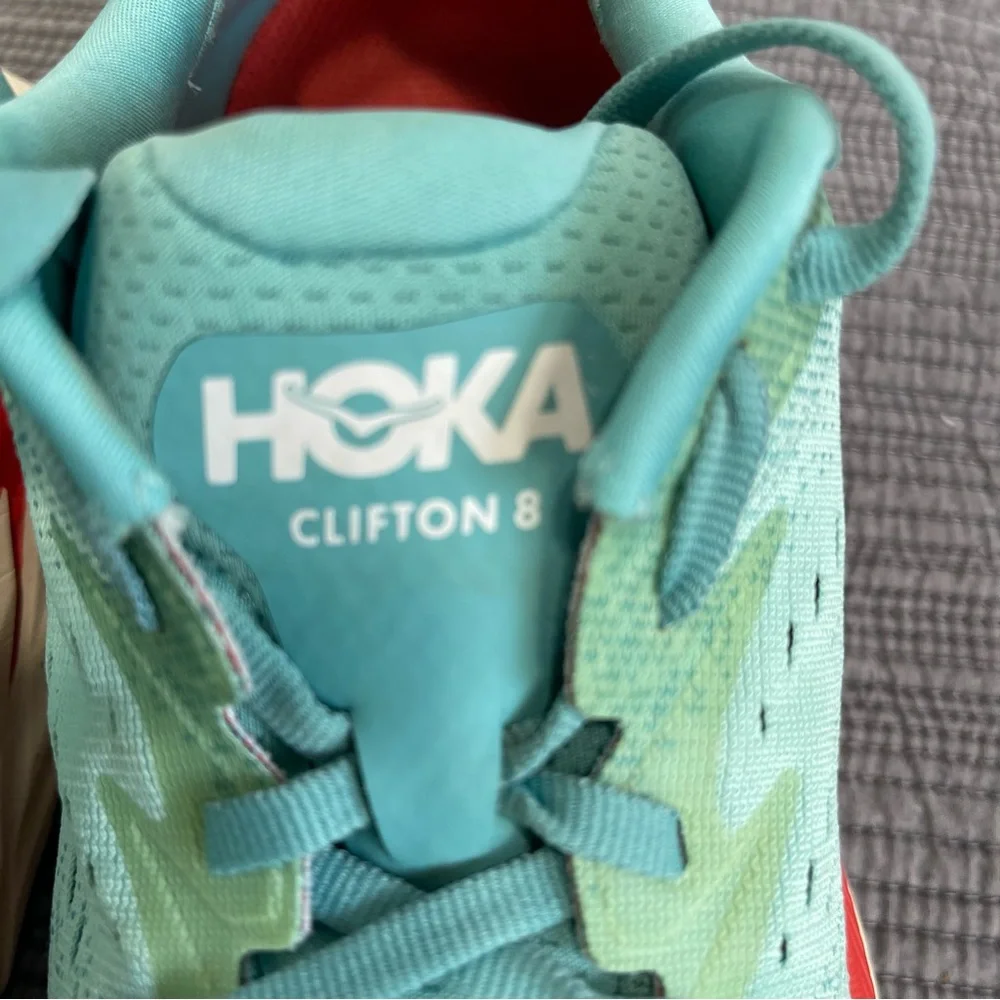 Hoka One One Clifton 8 Women's Size 9 B Blue Running Athletic Sneakers - Picture 12 of 12